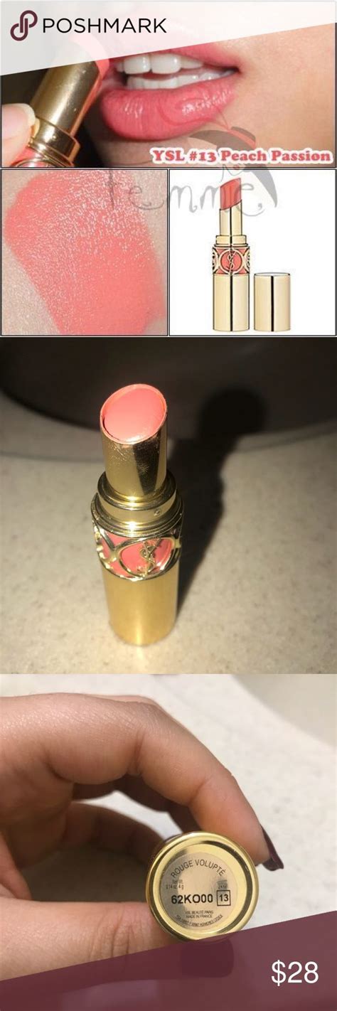 ysl lipstick no 13 peach passion|YSL Peach Passion (13) Rouge Volupte Review & Swatches.